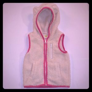 Crazy 8 Toddler Girls Fleece Vest w/ Hoodie